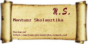 Mentusz Skolasztika névjegykártya